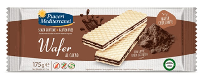 PIACERI MEDITERRANEI WAFER CACAO 175 G - Farmacia Mastrangelo 