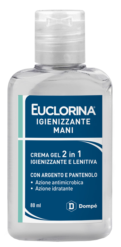 EUCLORINA IGIENIZZANTE MANI CREMA GEL 80 ML - Farmacia Mastrangelo 