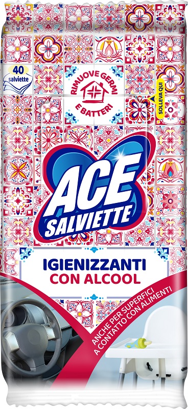 ACE SALVIETTE IGIENIZZANTI ALCOOL 40 PEZZI - Farmacia Mastrangelo 