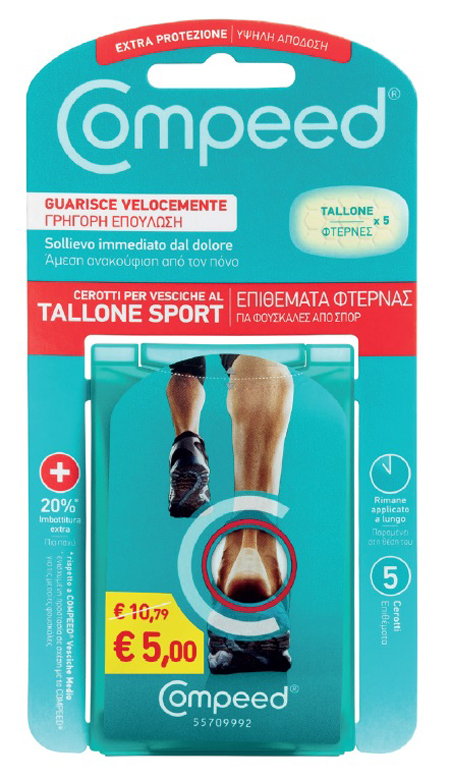COMPEED CEROTTI PER VESCICHE AL TALLONE SPORT 5 PEZZI PROMO 5 EURO - Farmacia Mastrangelo 