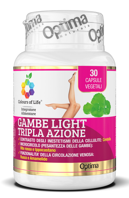 COLOURS OF LIFE GAMBE LIGHT TRIPLA AZIONE 30 CAPSULE VEGETALI 850 MG - Farmacia Mastrangelo 