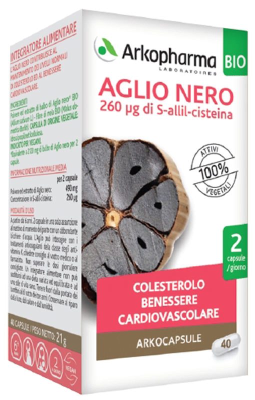 ARKOCAPSULE AGLIO NERO BIO 40 CAPSULE - Farmacia Mastrangelo 