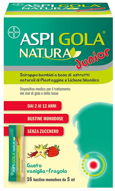 ASPI GOLA NATURA JUNIOR 16 BUSTINE MONODOSE DA 5 ML - Farmacia Mastrangelo 