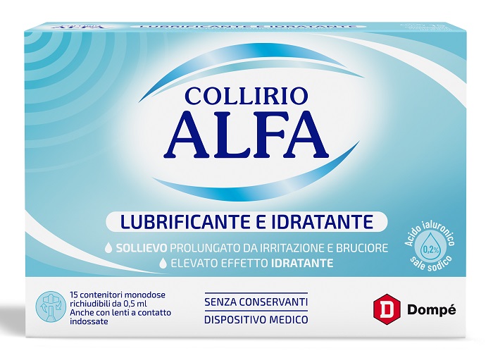 COLLIRIO ALFA LUBRIFICANTE/IDRATANTE 15 FIALE MONODOSE - Farmacia Mastrangelo 