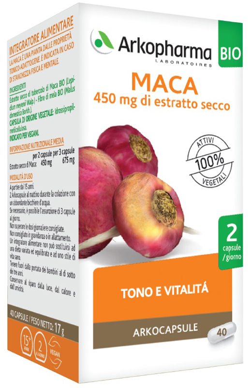 ARKO CAPSULE MACA BIO 40 CAPSULE - Farmacia Mastrangelo 