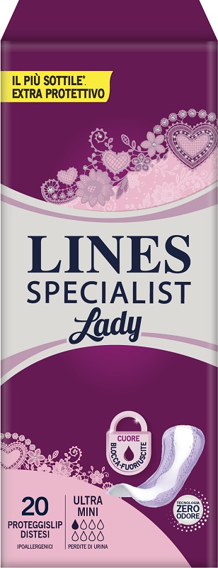 PANNOLONE SAGOMATO LINES SPECIALIST ULTRAMINI 20 PEZZI - Farmacia Mastrangelo 