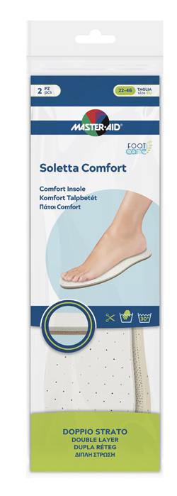 MASTER-AID FOOTCARE SOLETTA COMFORT RITAGLIABILE 2 PEZZI I1 - Farmacia Mastrangelo 