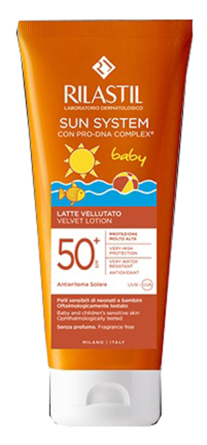 RILASTIL SUN PPT SPF 50+ BABY LATTE VELLUTO 200 ML - Farmacia Mastrangelo 