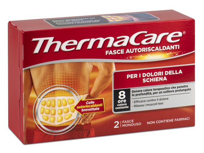 FASCIA AUTORISCALDANTE A CALORE TERAPEUTICO THERMACARE SCHIENA 2 PEZZI - Farmacia Mastrangelo 