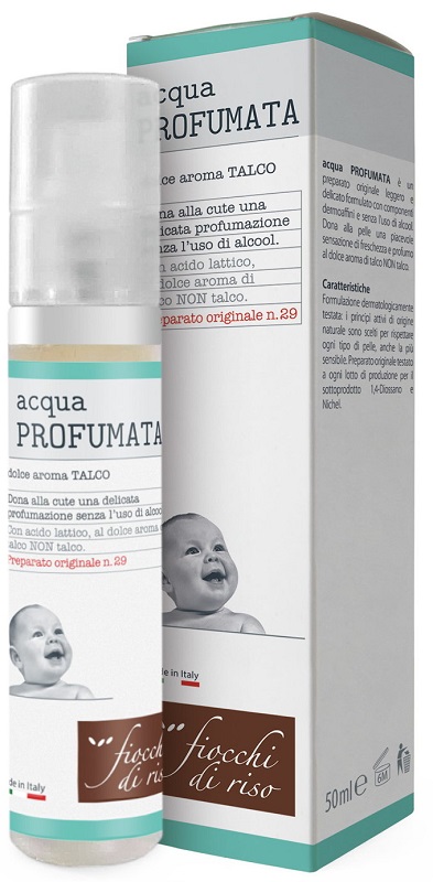 FIOCCHI DI RISO ACQUA PROFUMATA RINFRESCANTE TALCO 50 ML - Farmacia Mastrangelo 