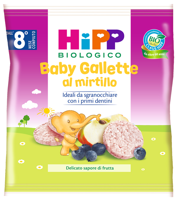 HIPP BABY GALLETTE DI RISO AL MIRTILLO 30 G - Farmacia Mastrangelo 