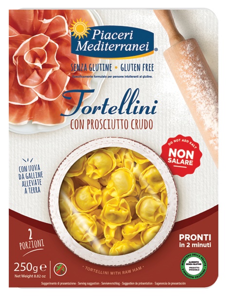 PIACERI MEDITERRANEI TORTELLINI PROSCIUTTO 250 G - Farmacia Mastrangelo 