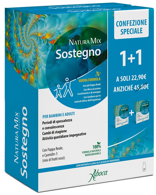 NATURA MIX ADVANCED SOSTEGNO 10 FLACONCINI + 10 FLACONCINI CONFEZIONE SPECIALE - Farmacia Mastrangelo 