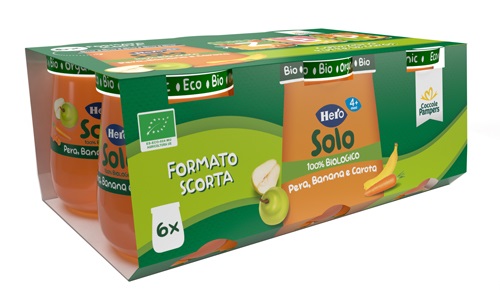 HERO BABY SOLO PERA BANANA CAROTA 6 VASETTI 120 G - Farmacia Mastrangelo 
