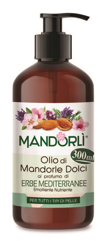 MANDORLI ERBE MEDITERRANEE OLIO CORPO 300 ML - Farmacia Mastrangelo 