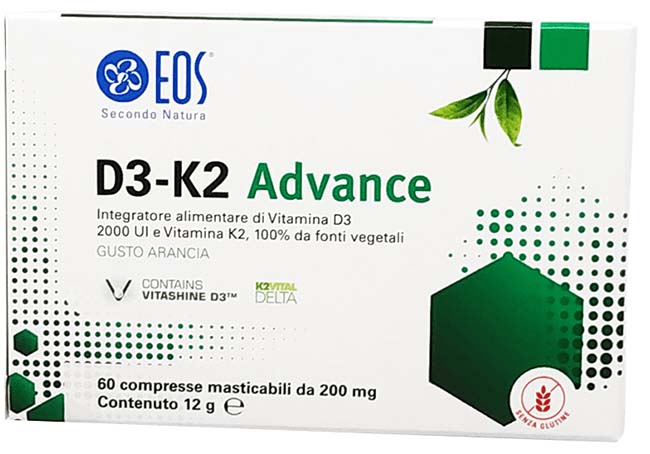 EOS D3 K2 ADVANCE 60 COMPRESSE MASTICABILI - Farmacia Mastrangelo 