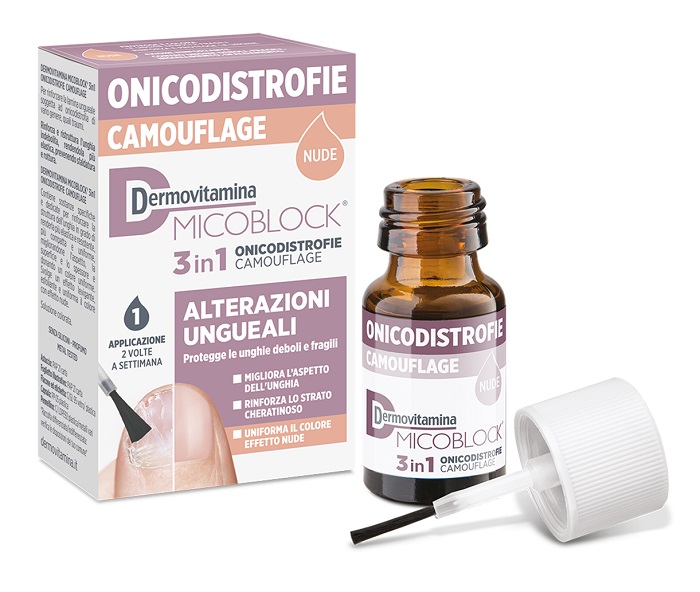 DERMOVITAMINA MICOBLOCK 3 IN 1 ONICODISTROFIE CAMOUFLAGE 8 ML NUDE - Farmacia Mastrangelo 