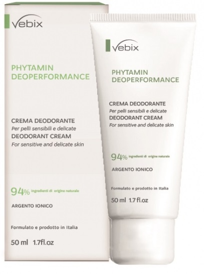 VEBIX PHYTAMIN E DEO PERFORMANCE CREMA DEO 72H-50ML SALI DI ARGENTO - Farmacia Mastrangelo 