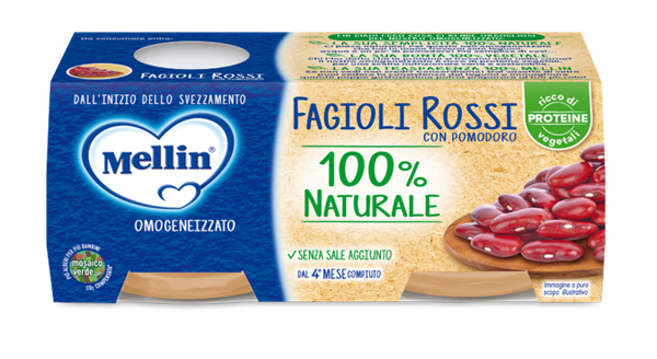 MELLIN OMOGENEIZZATO FAGIOLI ROSSI 2 X 80 G - Farmacia Mastrangelo 