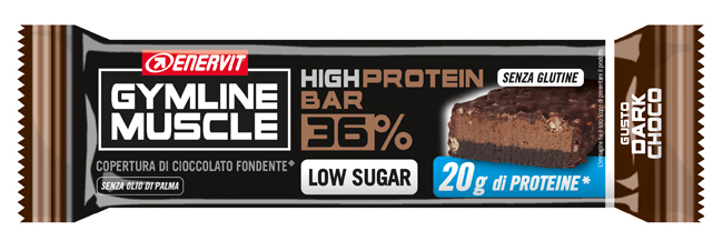 ENERVIT GYMLINE PROTEIN BAR 36% BARRETTA DARK CHOCOLATE 55 G - Farmacia Mastrangelo 