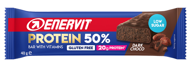ENERVIT SPORT PROTEIN BAR 50% BARRETTA DARK CHOCOLATE 40 G - Farmacia Mastrangelo 