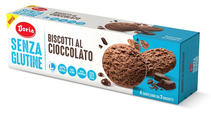 DORIA BISCOTTI CIOCCOLATO 4X37,5 G - Farmacia Mastrangelo 