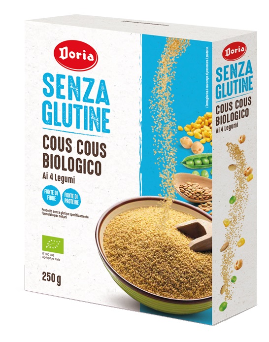 DORIA COUS COUS BIOLOGICO 4 LEGUMI 250 G - Farmacia Mastrangelo 
