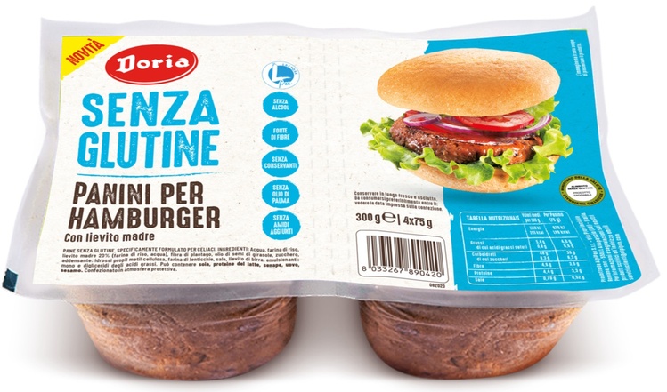 DORIA PANINI HAMBURGER 4X75 G - Farmacia Mastrangelo 