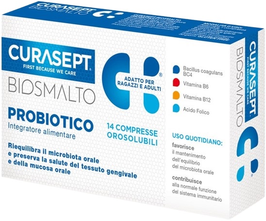 CURASEPT BIOSMALTO PROBIOTICO 14 COMPRESSE - Farmacia Mastrangelo 
