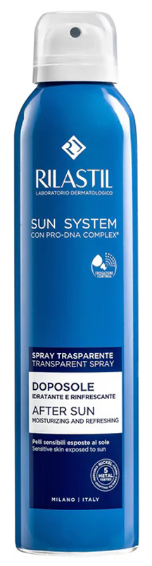 RILASTIL SUN SYSTEM DOPOSOLE SPRAY TRASPARENTE DOPOSOLE IDRATANTE E RINFRESCANTE 200 ML - Farmacia Mastrangelo 