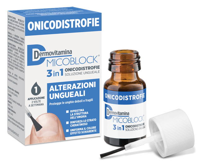 DERMOVITAMINA MICOBLOCK 3 IN 1 ONICODISTROFIE ALTERAZIONI UNGUEALI 7 ML - Farmacia Mastrangelo 