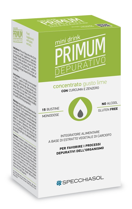 PRIMUM DEPURATIVO MINIDRINK LIME 15 STICK DA 10 ML - Farmacia Mastrangelo 