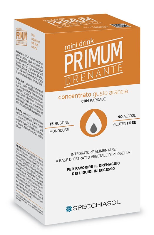 PRIMUM DRENANTE MINIDRINK ARANCIA 15 STICK DA 10 ML - Farmacia Mastrangelo 