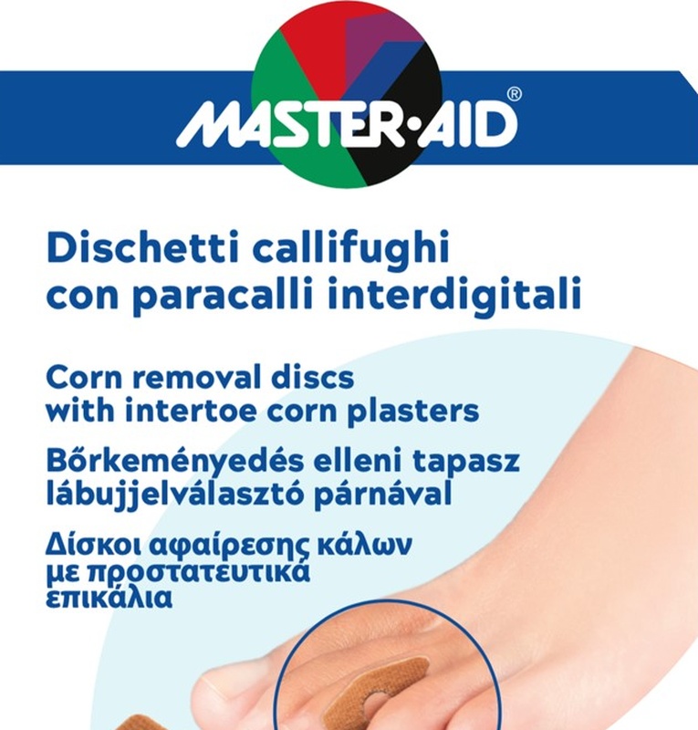DISCHETTO CALLIFUGO 6 PEZZI + PARACALLO 6 PEZZI INTERDIGITALI MASTER-AID FOOTCARE B5 - Farmacia Mastrangelo 