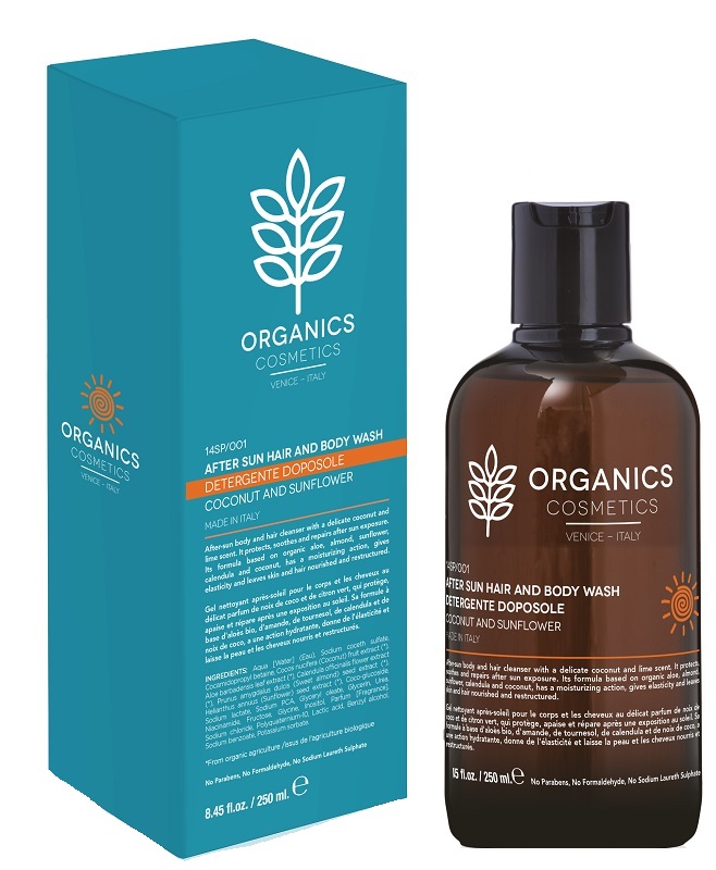 ORGANICS PHARM AFTER SUN HAIR AND BODY WASH 250 ML - Farmacia Mastrangelo 