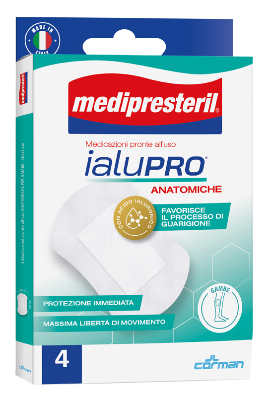 MEDIPRESTERIL IALUPRO GAMBE 10X15 CM 4 PEZZI - Farmacia Mastrangelo 