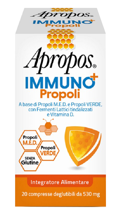 APROPOS IMMUNO+ PROPOLI 20 COMPRESSE DEGLUTIBILI - Farmacia Mastrangelo 