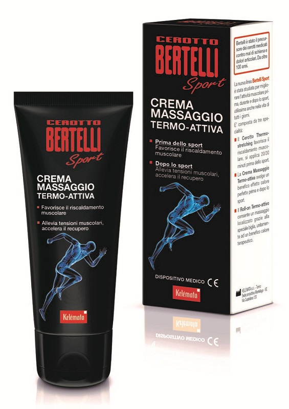 BERTELLI CEROTTO SPORT CREMA MASSAGGIO TERMO ATTIVA 75 ML - Farmacia Mastrangelo 