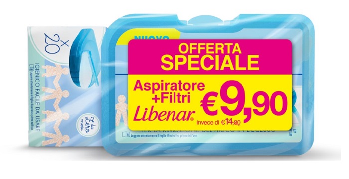 LIBENAR BIPACCO ASPIRATORE SOFT + 25 FILTRI - Farmacia Mastrangelo 