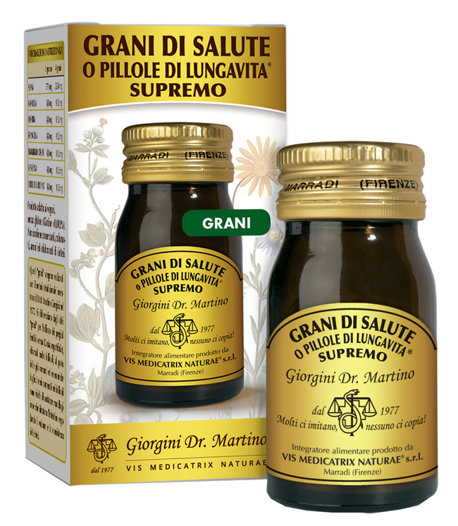GRANI DI SALUTE O PILLOLE DI LUNGAVITA SUPREMO 30 G - Farmacia Mastrangelo 