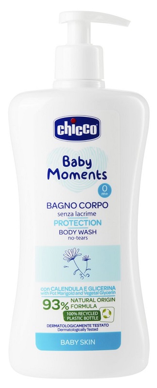 CHICCO BABY MOMENTS BAGNO CORPO SENZA LACRIME PROTECTION 500 ML - Farmacia Mastrangelo 