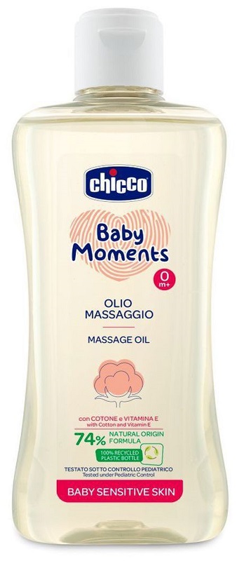 CHICCO BABY MOMENTS OLIO MASSAGGIO SENSITIVE 200 ML - Farmacia Mastrangelo 