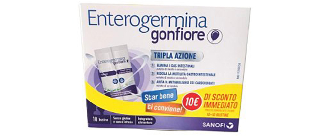 ENTEROGERMINA GONFIORE 10 + 10 BUSTINE - Farmacia Mastrangelo 
