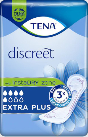 ASSORBENTE INCONTINENZA LEGGERA TENA DISCREET EXTRA PLUS 16 PEZZI - Farmacia Mastrangelo 