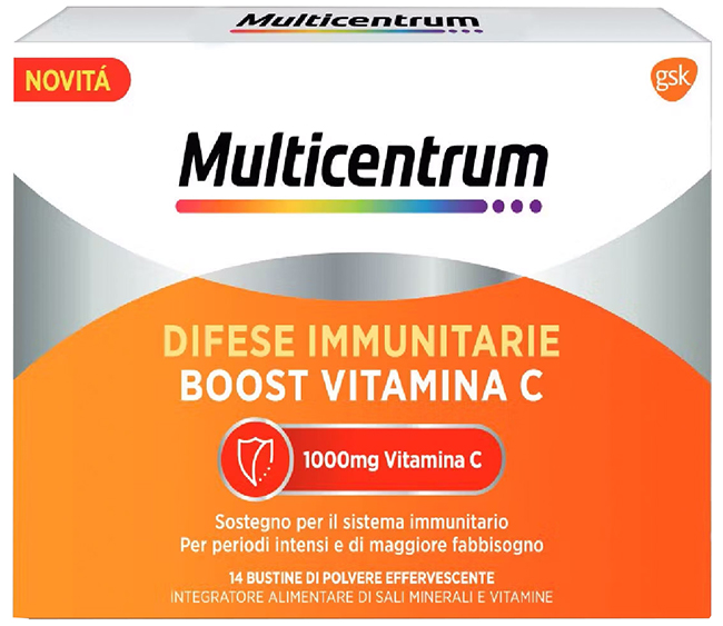 MULTICENTRUM DIFESE IMMUNITARIE BOOST VITAMINA C 28 BUSTINE - Farmacia Mastrangelo 