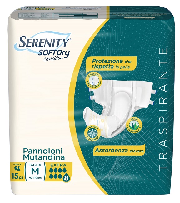 PANNOLONE MUTANDINA SERENITY SD SENSITIVE EXTRA M 15 PEZZI - Farmacia Mastrangelo 