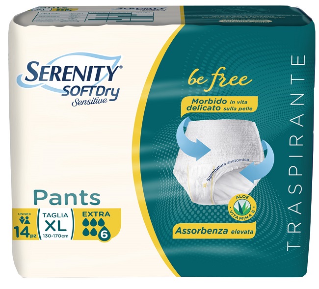 SERENITY PANTS SD SENSITIVE EXTRA XL 14 PEZZI - Farmacia Mastrangelo 