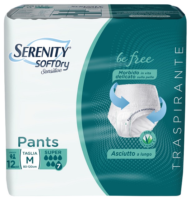 SERENITY PANTS SD SENSITIVE SUPER M 12 PEZZI - Farmacia Mastrangelo 