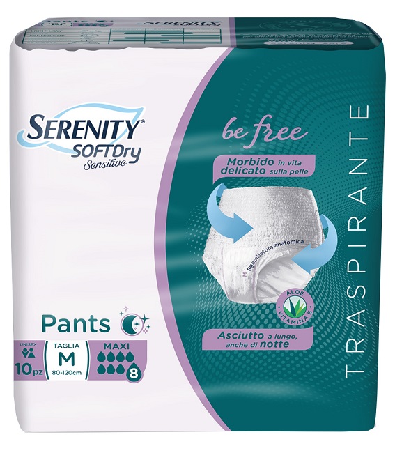 SERENITY PANTS SD SENSITIVE BE FREE MAXI M 10 PEZZI - Farmacia Mastrangelo 