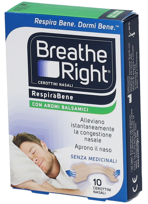 CEROTTI NASALI BREATHE RIGHT BALSAMICI 10 PEZZI - Farmacia Mastrangelo 